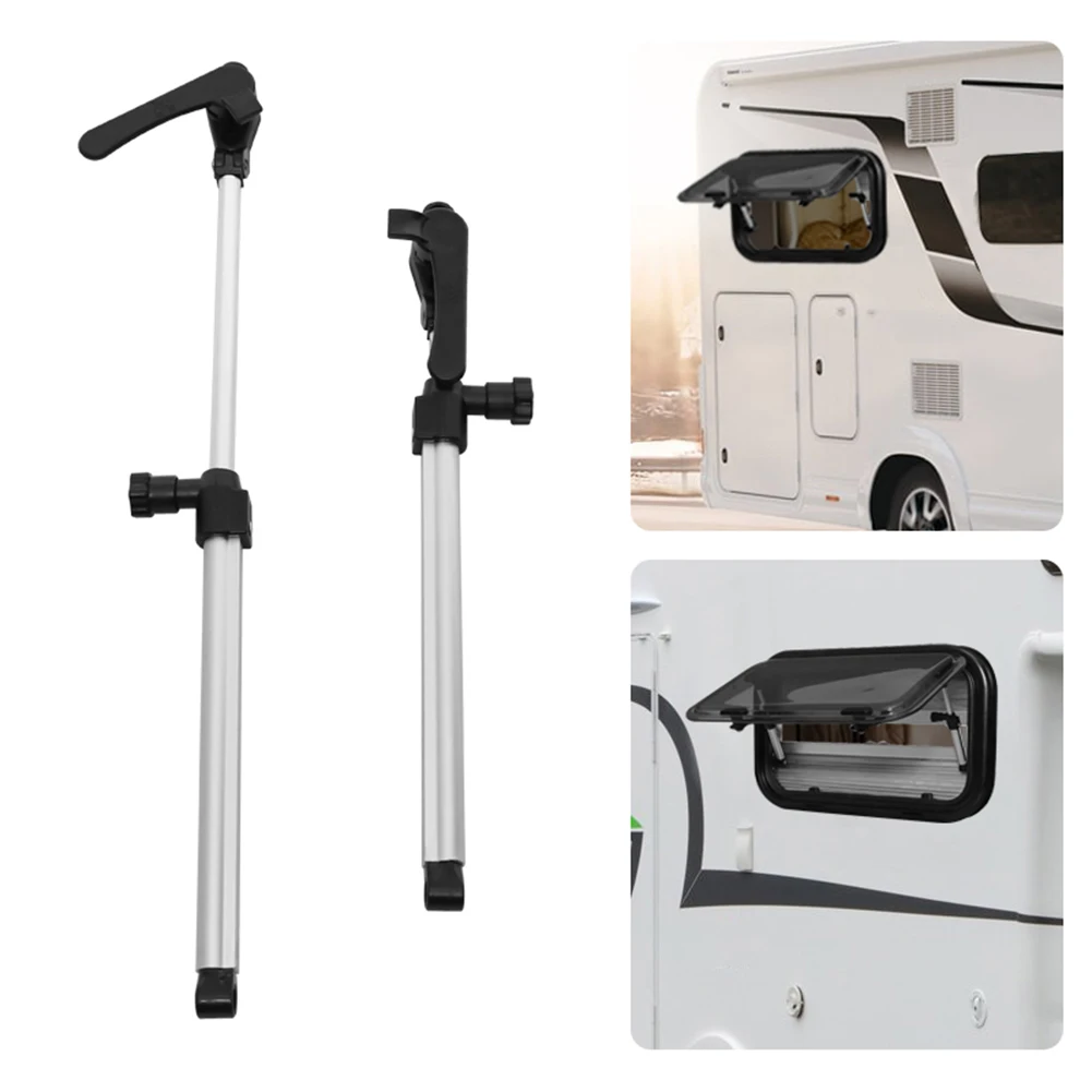 Pasangan Penopang Jendela RV Bahan Aloi Aluminium Batang Penopang Panjang 255335Mm untuk Suku Cadang Pengganti Teleskopik Jendela Trailer Motorhome