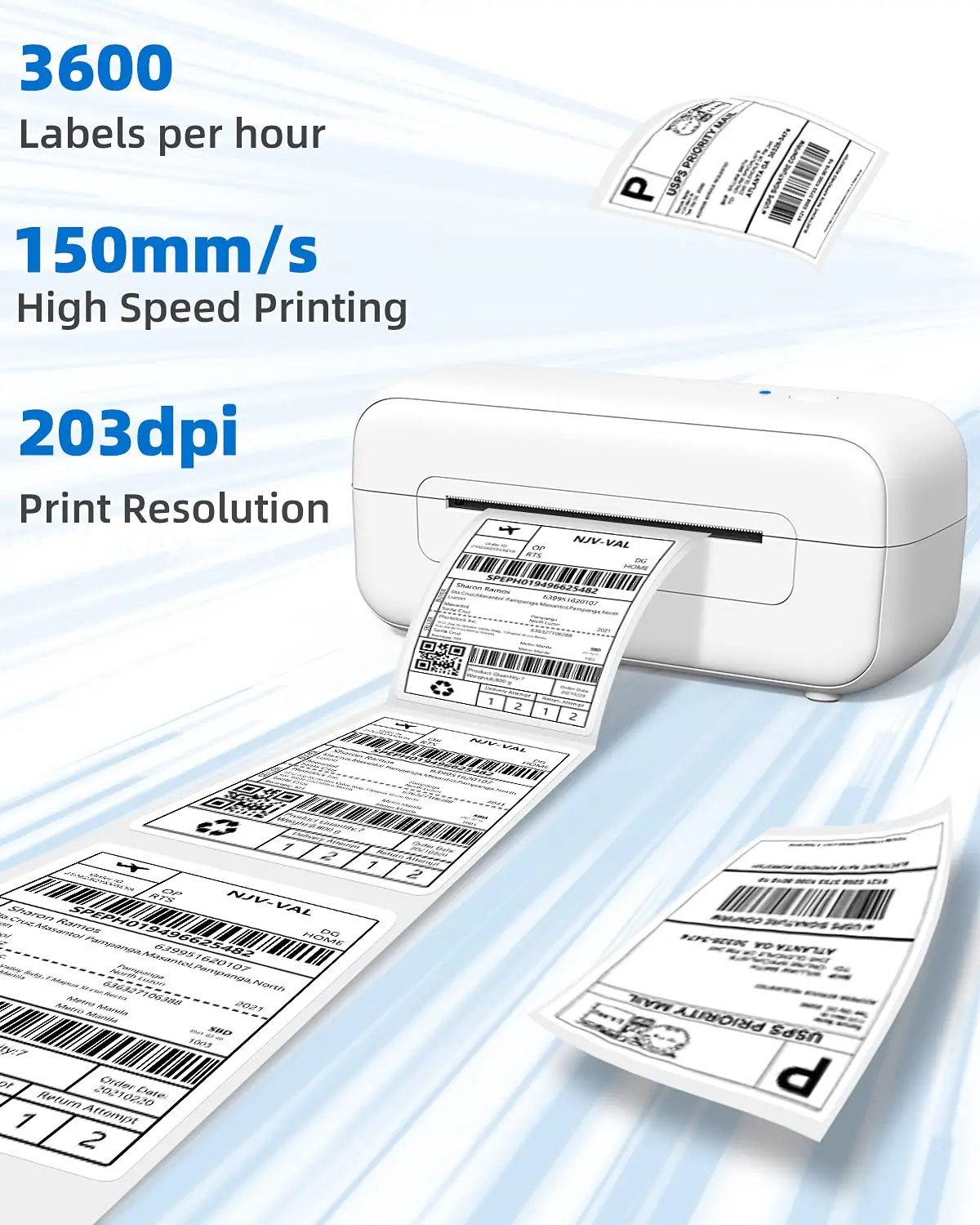 Phomemo PM-246S Address Label Printer 4x6 inch Phomemo PM-246S Direct Thermal Shipping Package Label Maker