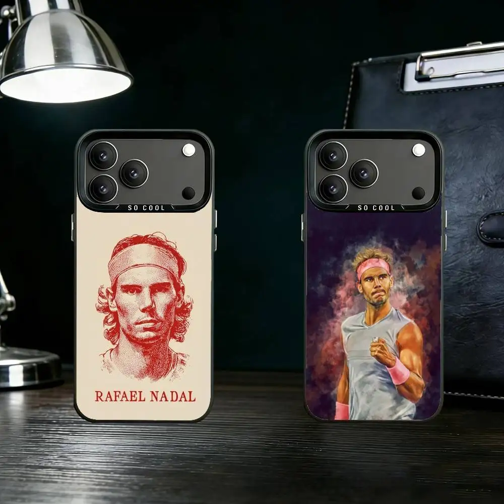 

Tennis Rafael Nadal Phone Case For iPhone 17 16 15 14 13 12 11 Pro Max Plus Silver Matte Black Cover
