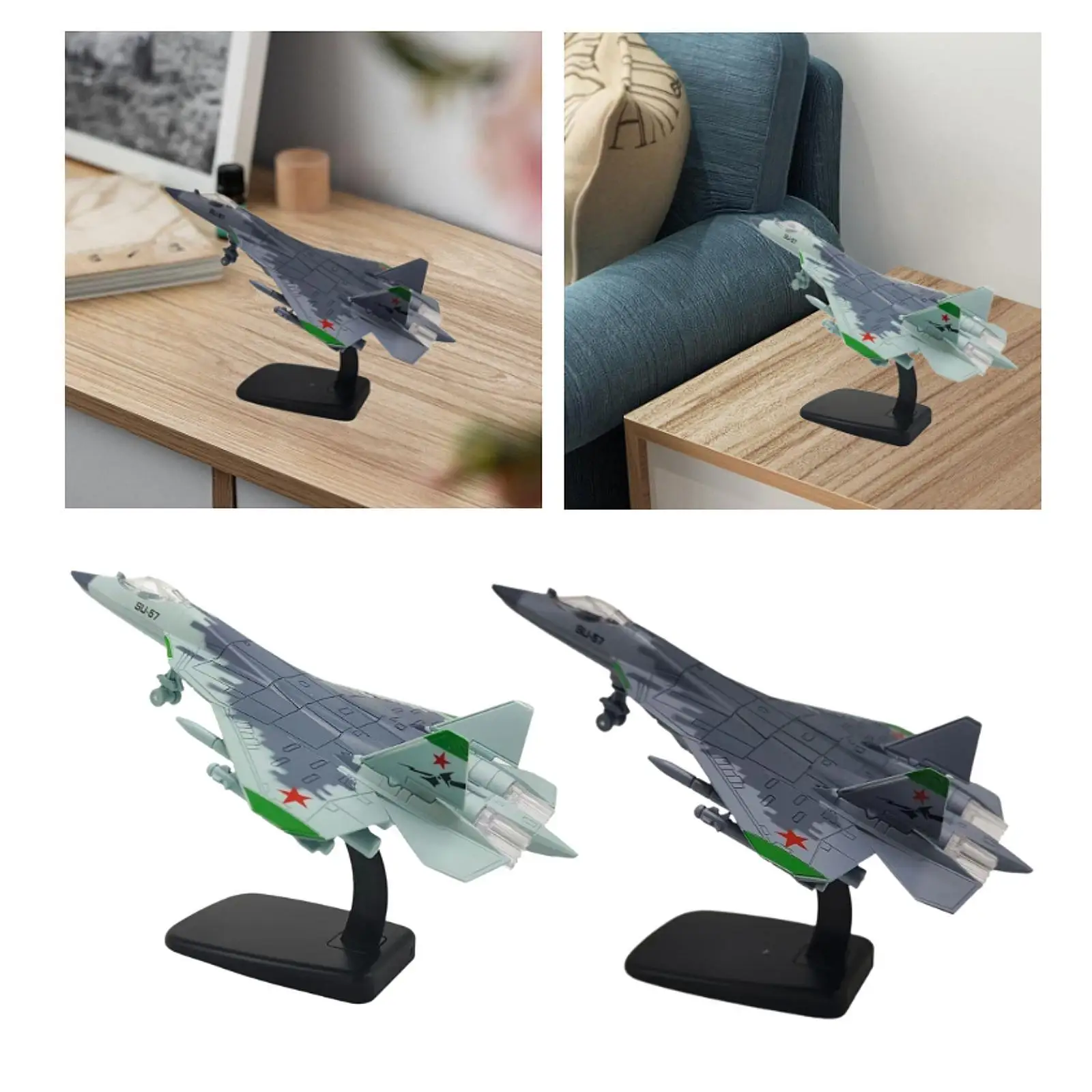 

Alloy 1/72 Fighter Airplane Diecast Model with Base for Living Room Bar Home