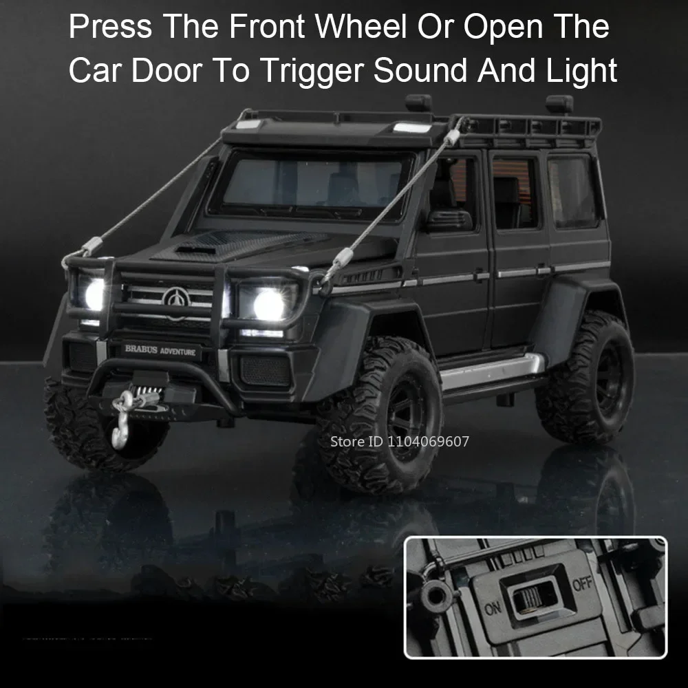 1:24 G550 4X4 نماذج لعبة سيارة مصغرة سبيكة دييكاست على الطرق الوعرة المركبات ضوء الصوت الأبواب مفتوحة التراجع نموذج سيارات هدايا الطفل