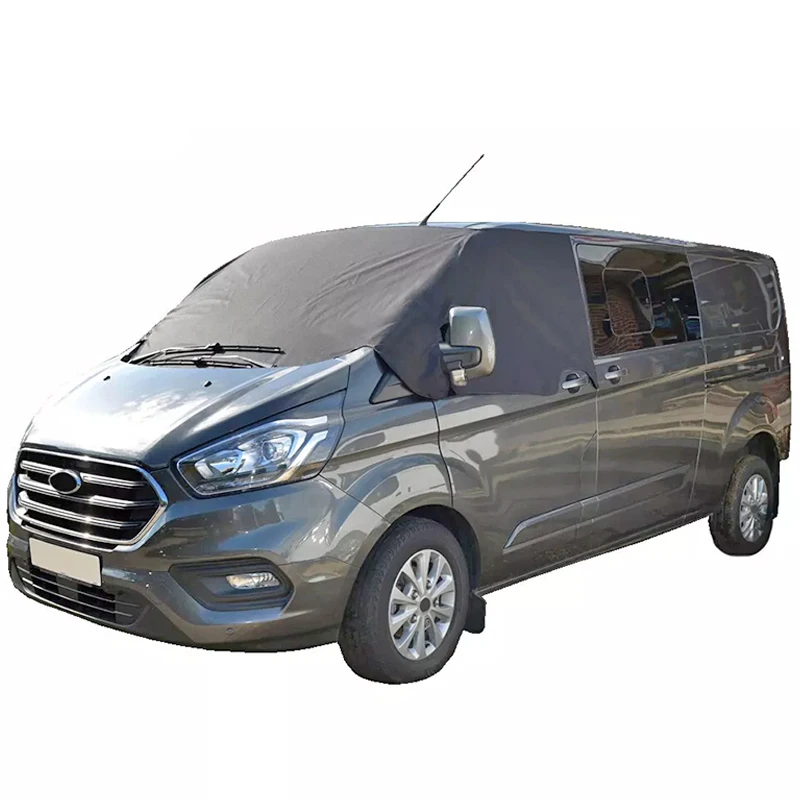 1Pc 범용 방수 자동차 커버 야외 방진 비 눈 거울 보호 하프 커버 FORD TRANSIT CUSTOM Windscreen