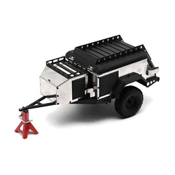 Metal Camping Trailer for 1/10 RC Crawler Car TRX4 AXIAL SCX10 RC4WD RC Model Toys High Quality Upgrade Parts