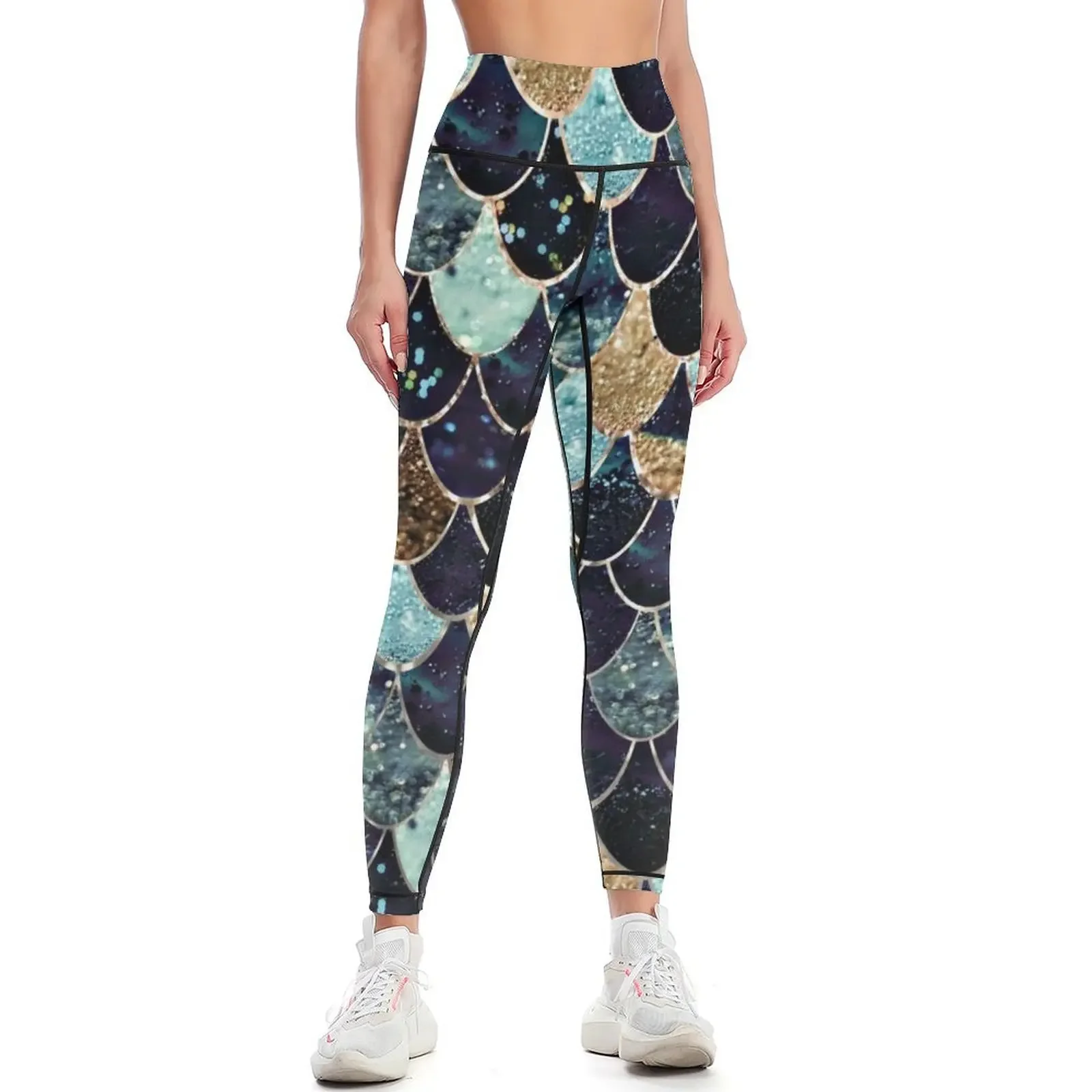 

MYSTIC MERMAID BLUE Leggings sports for gym for girls Sweatpants workout clothes for Womens Leggings