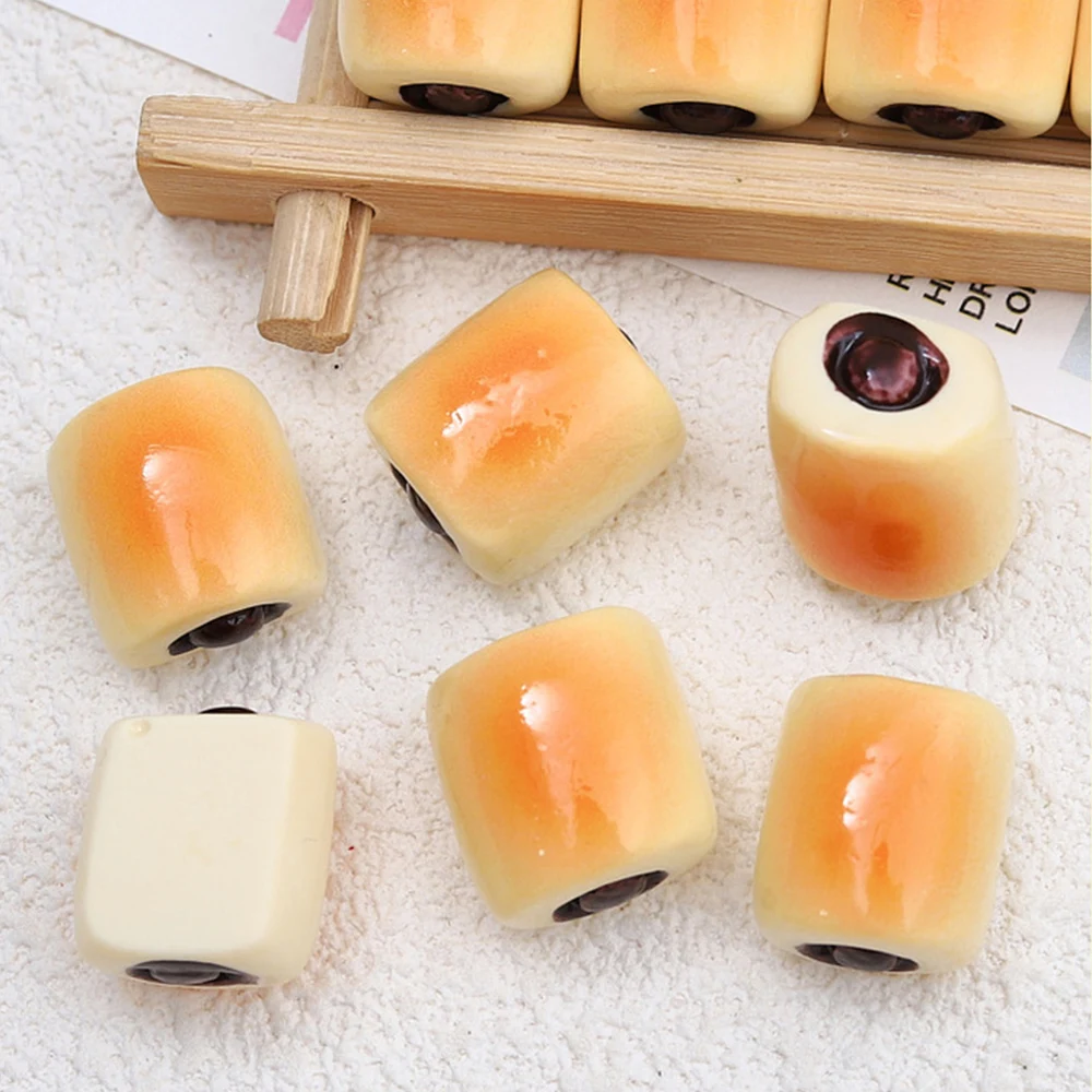 10PCS Shiny Chocolate Bread Roll Resin Flatback Cabochons For Hairpin Scrapbooking DIY Jewelry Craft Decoration Accessories