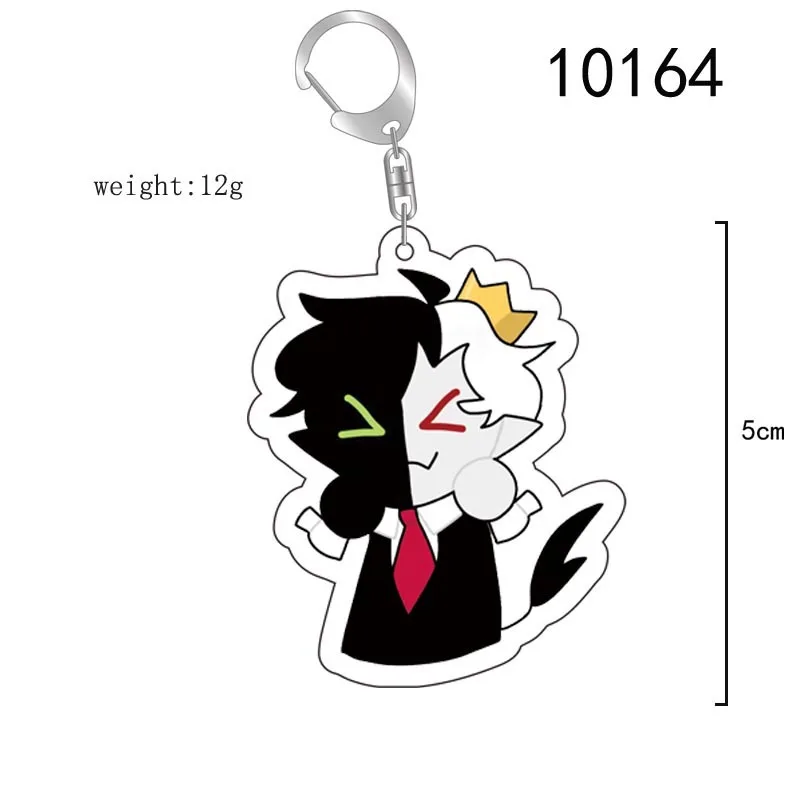 Keychain Anime Ranboo Sit black and white Sheep Cosplay Accessories Cartoon Pendant  Gift