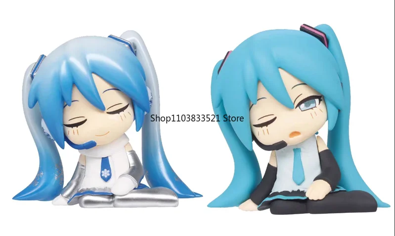 Hatsune Miku Part2 Gashapon Toy KAITO & MEIKO & SNOW MIKU Sleep Series Capsule Action Figure Giocattoli di modello Regalo originale