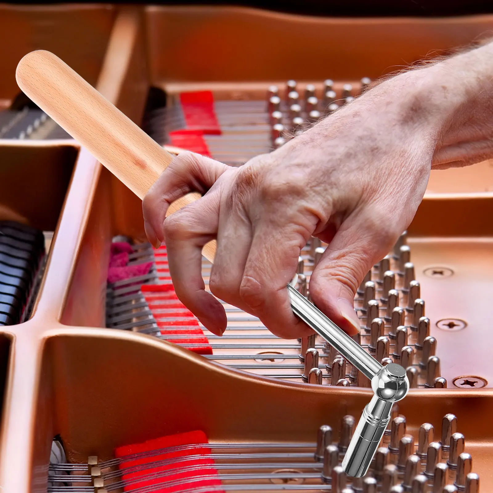 

Thin Rod Wrench Piano Tuner Tool Instrument Tone Tuning Accessory Long Handle Accessories