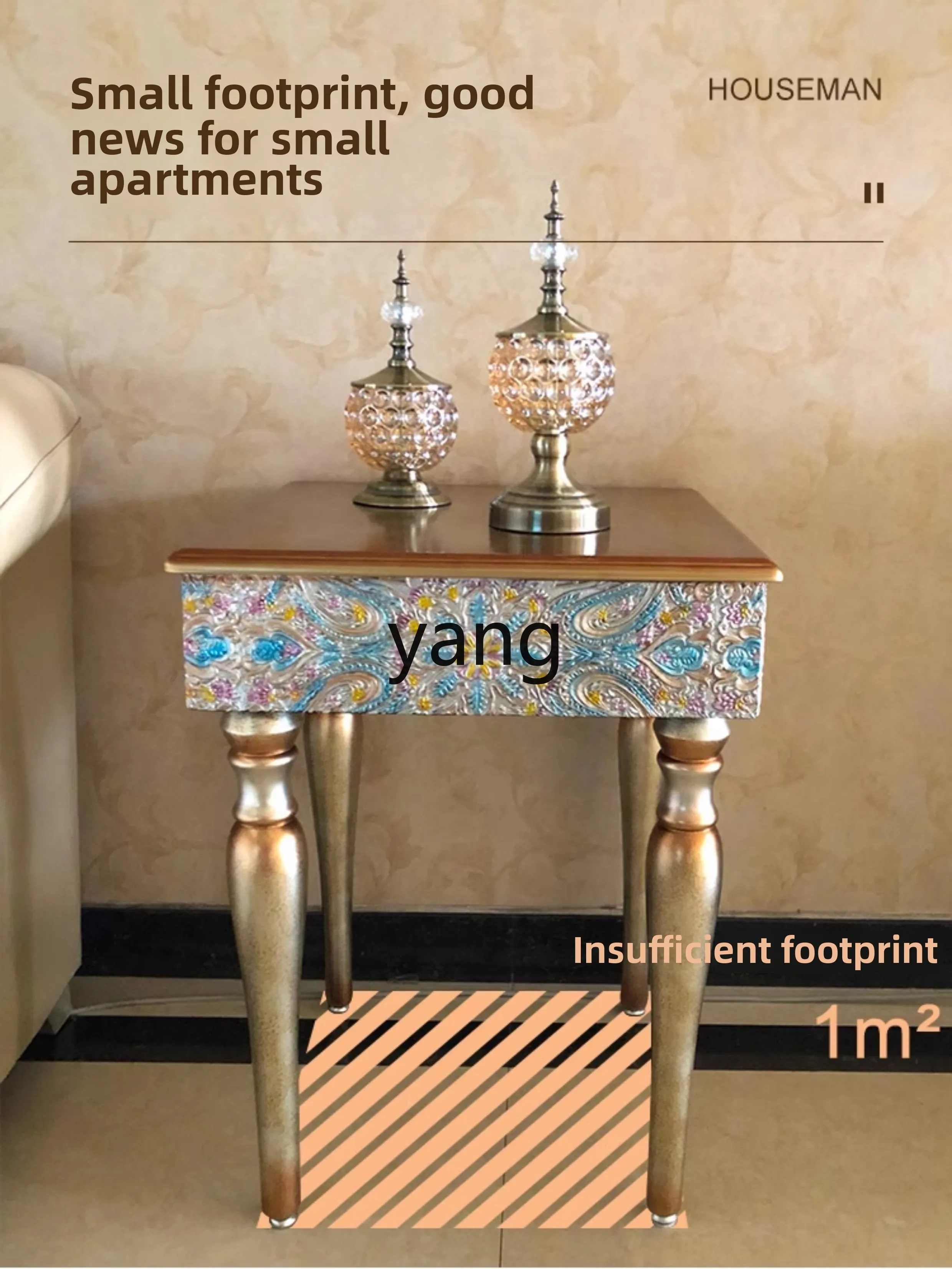 LMM โมเดิร์นจีนหรูหราโต๊ะกาแฟขนาดเล็กห้องนั่งเล่นโซฟาโต๊ะข้างยุโรปมุมตาราง