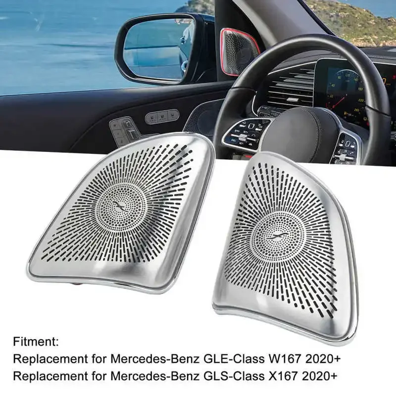 new 64 color tweeter cover for Mercedes-Benz GLE GLS-Class AMG W167 X167 GLE53 GLE63 GLS63 2020+ LED ambient light speaker cover