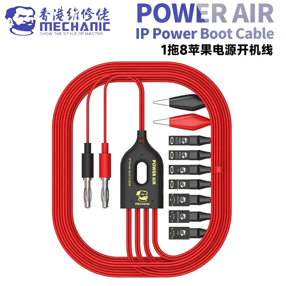 MECHANIC POWER AIR Power-Cable de arranque adecuado para IPhone 6-15Pro Max, prueba de corriente, reparación de placa base, fuente de alimentación, herramienta de Cable de arranque