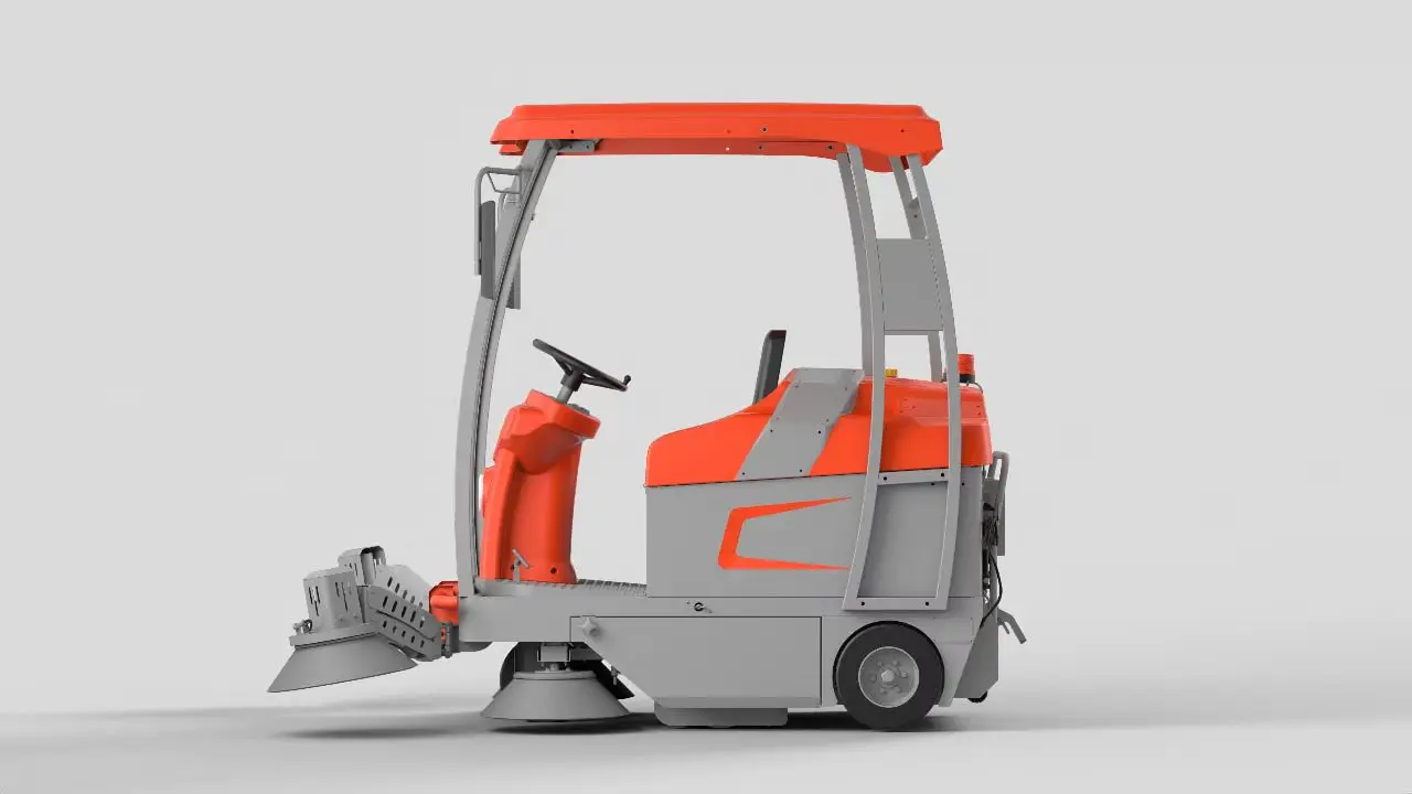 Ride-on sweeper, road sweeper, electric road sweeper, factory workshop sweeping