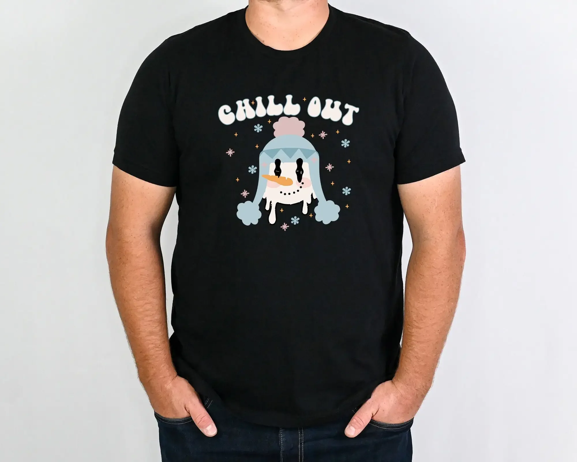 Chill Out Snowman Christmas Sweater Sweaters Winter Sweat T Shirt Santa Claus Trees