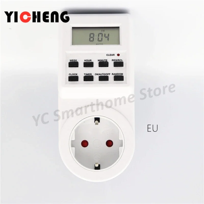 EU US UK small screen timer  timing switch socket electronic timer wall electric socket digital BR FR AU