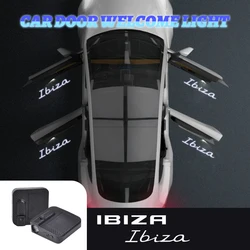 Lâmpada de cortesia sem fio LED, projetor porta do carro, IBIZA 6L, 6J, MK3, MK4, 1 2Pcs