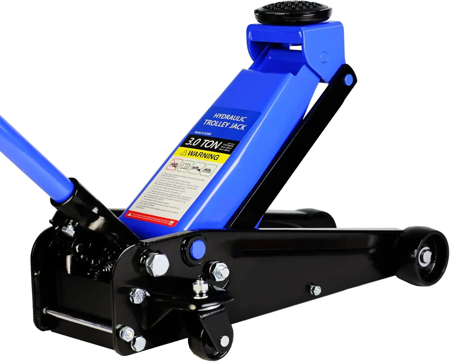 رافعة أرضية للسباق من الفولاذ منخفضة المستوى 3 طن/6000 رطل مع مضخة رفع سريعة للمكابس المزدوجة، هيدروليكية، نطاق الرفع 5.1 بوصة - 20 بوصة (أزرق) #5