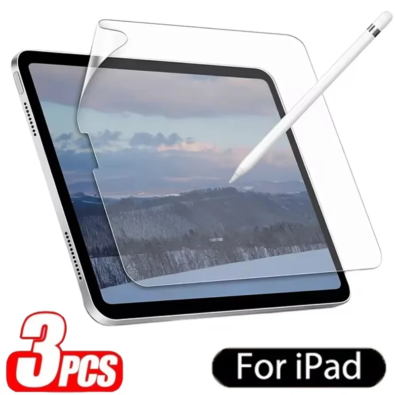 3Pcs Soft PET Screen Protector For iPad Pro 11 2022 2021 10.2 7th 8th 9th Generation Mini 6 5 4 3 2 1 Air 4 5 10.9 iPad 2 3 4