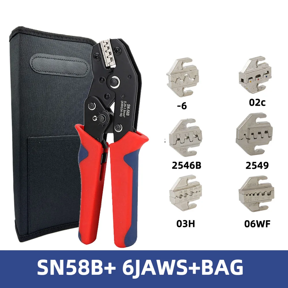 SN-2546B/06WF/03H/06/02C Crimping Pliers for Bare Terminals Insulated Terminal Tubular Terminal Coax Connector