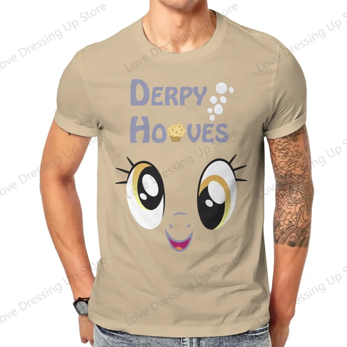 Derpy Hooves Essential 100% Cotton men\'s Tshirt Street Cool Tshirts Mlp Hipster Tops