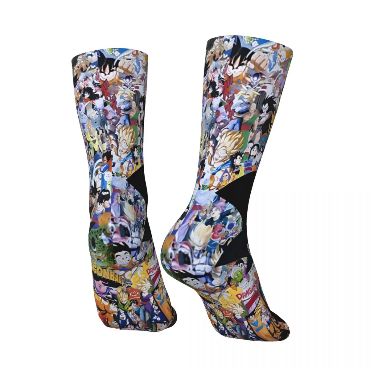 Collage Goku Socks Printed Men\'s Stockings Polyester