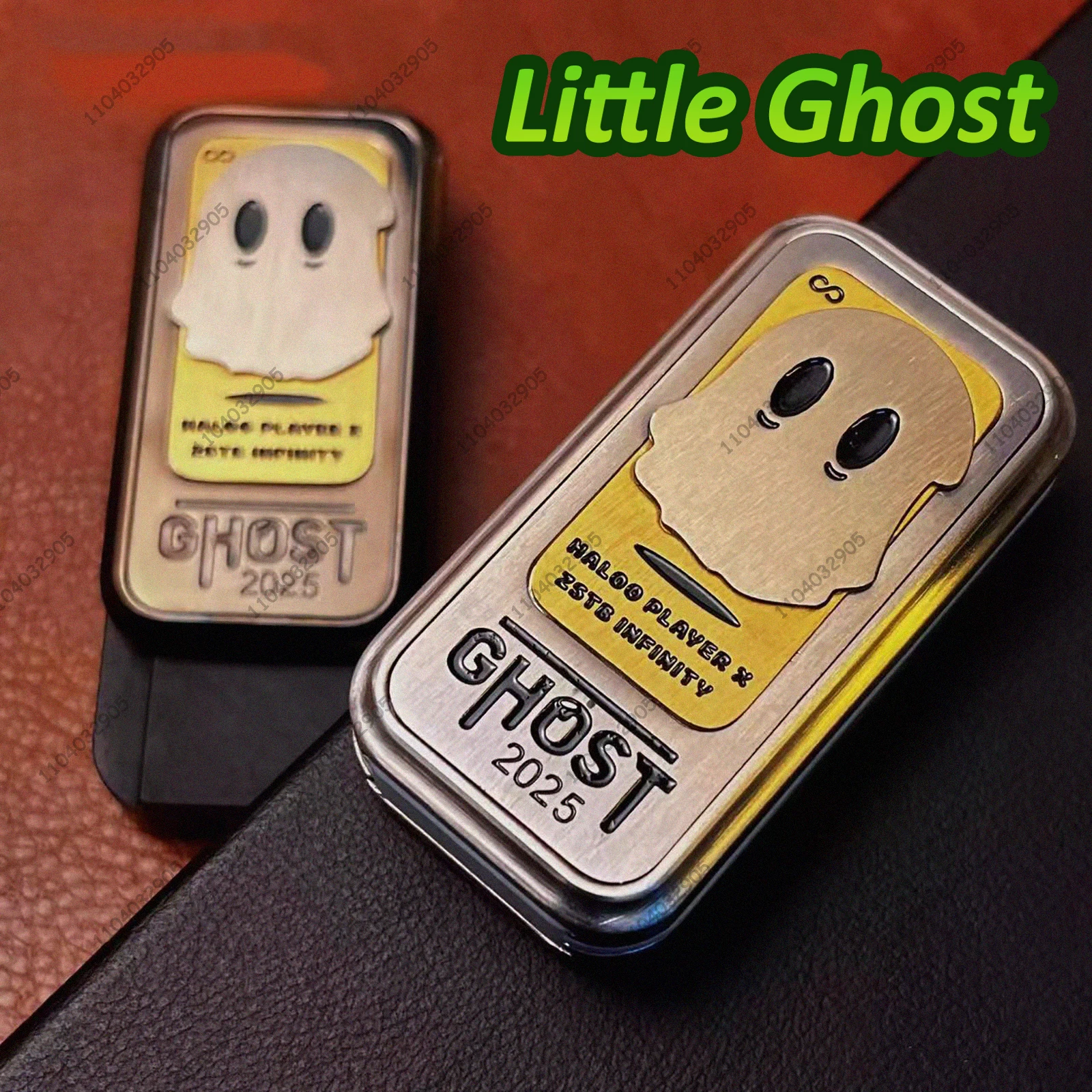 EDC Toy Mechanical Little Ghost Fidget Slider Magnetic Card Push Fidget Spinner Black Tech Fidget Gear Gadget Stress Relief Gift