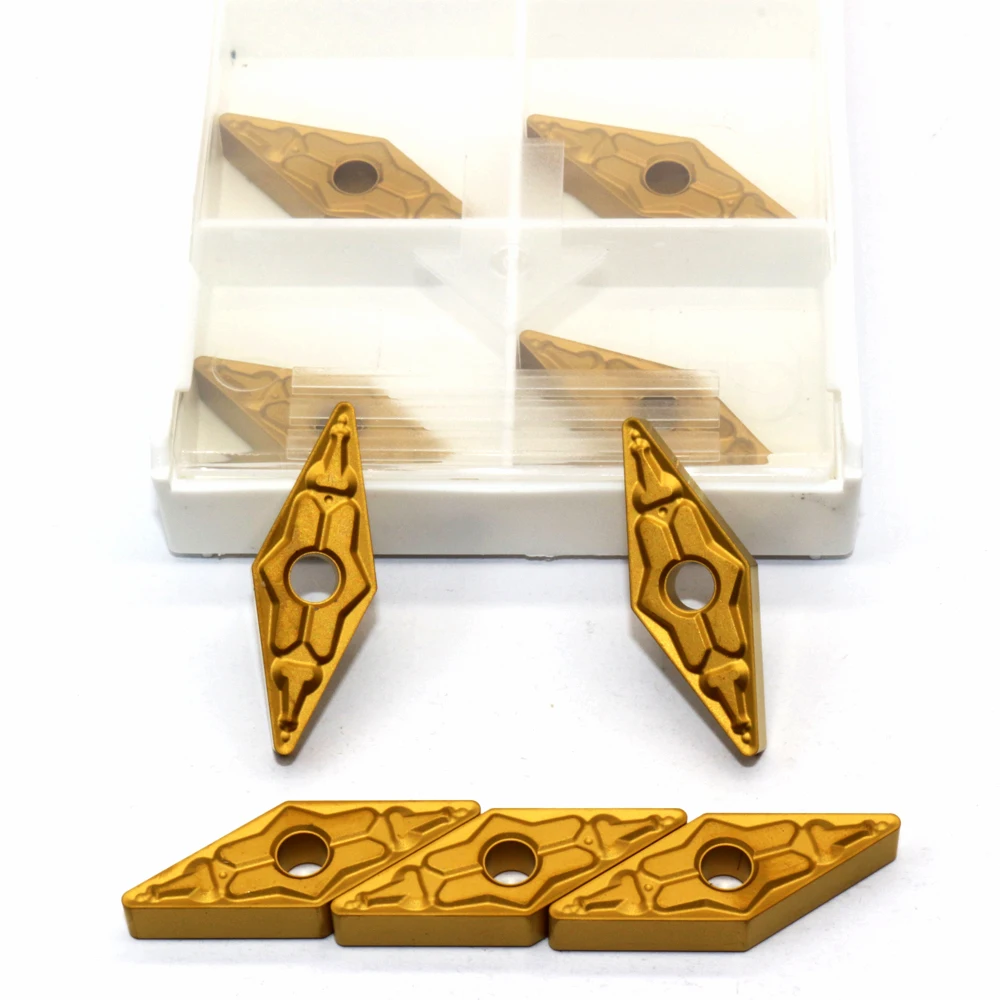 10PCS VNMG160408 TM T9125 Carbide Insere Alta Qualidade Externa Torneamento Ferramenta CNC Torno Cortador Ferramentas Lâmina De Metal
