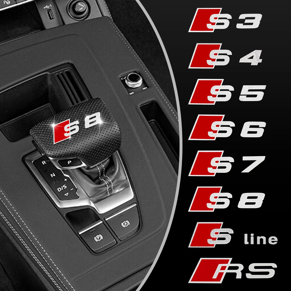 

2/4/10Pcs Nickel Metal Car Interior Emblem Stickers Decoration For Audi Sline RS S3 S4 S5 S6 S7 S8 A1 A3 A7 A6 valve Accessories