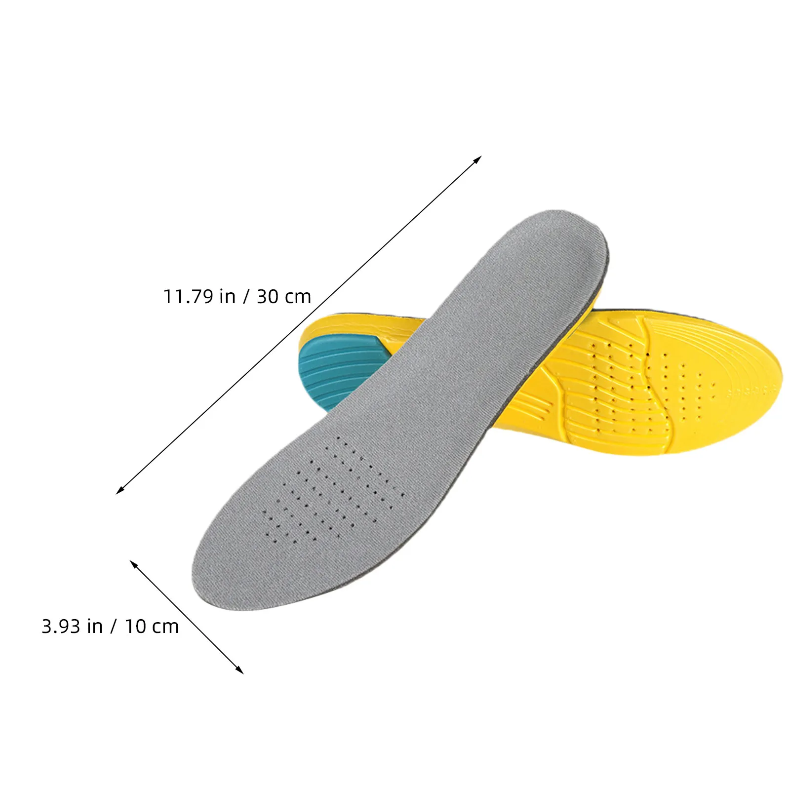 1Pair High Elasticity Breathable Height Increasing Insoles for Men Women Invisible Shoe Pads Shock Absorbing Sweat Absorbing