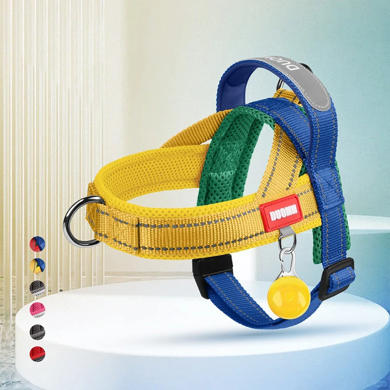 Fashional Color-blocking Dog Harnesses Comfortable Beautiful Adjustable Not Strangling Dog Chest Harness Guinzaglio Per Cani