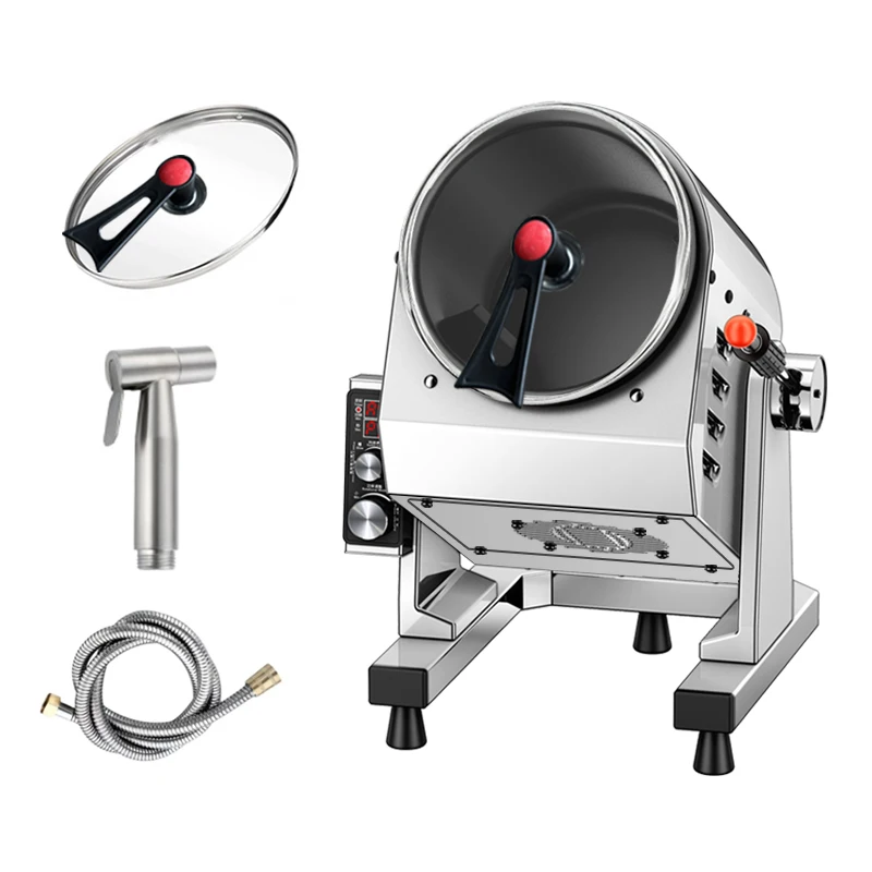 NewProfessional Automatic Stir Fry Household Fried Rice Cooker Factory High-Power Kitchen Rotating Wok Pot Cooking Machine Robot
