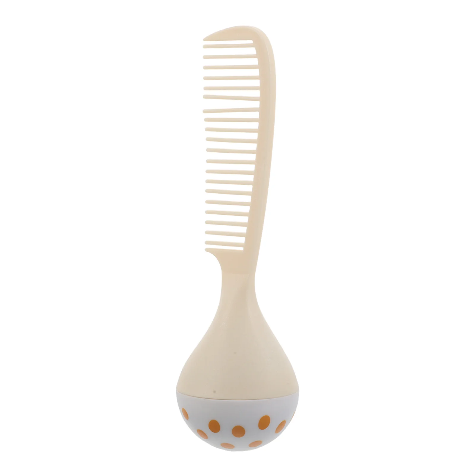 

Beige Plastic Pocket Comb for Women Self Standing Travel Styling Fine Tooth Anti Static Hair Brush Portable Detangler Scalp
