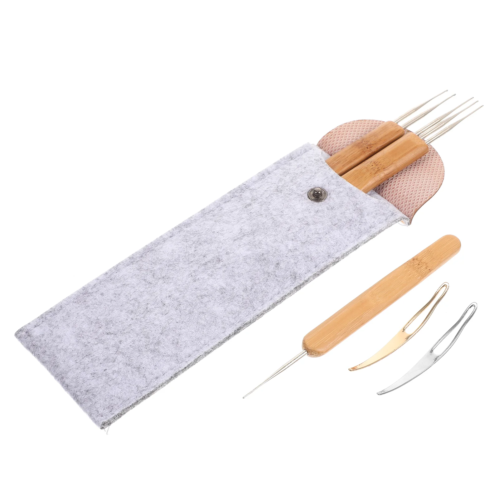 Dreadlock Crochet Professional Interlocking Tool Braid Needle Hook Bamboo for Hair