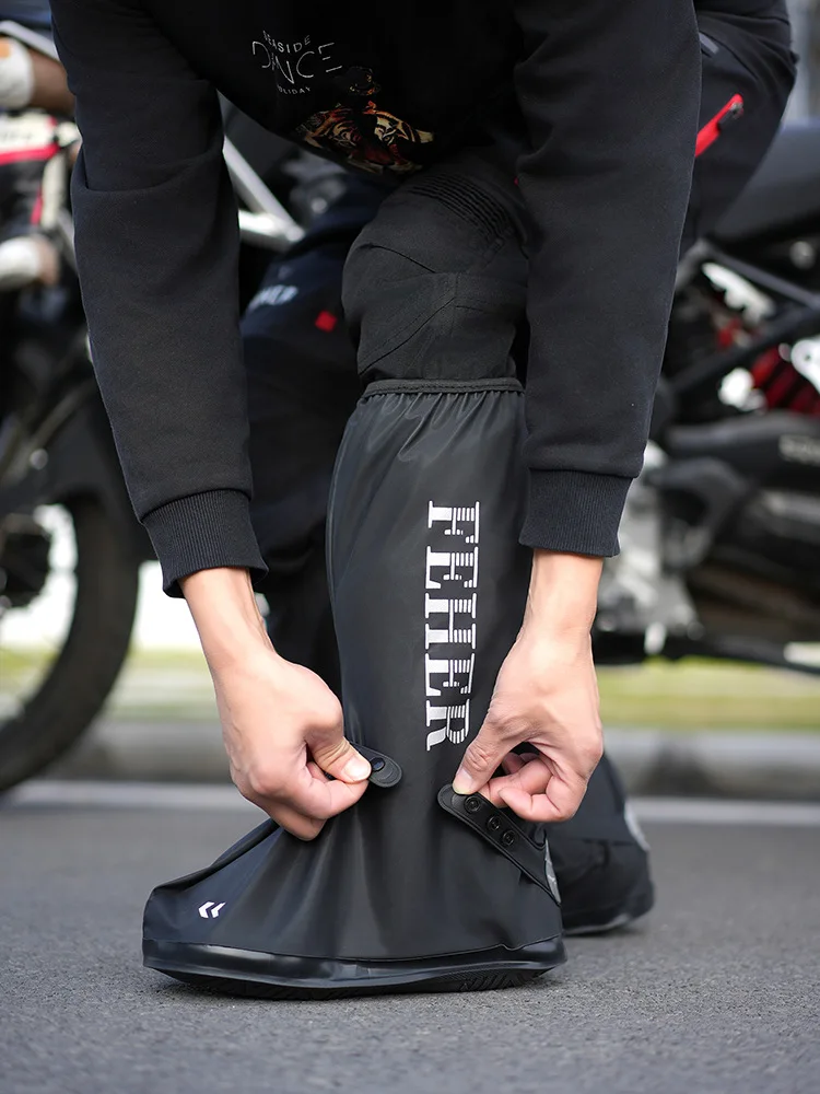 

Чехлы для обуви от дождя с высокой трубкой, водонепроницаемые аксессуары для мотоциклов, резиновые сапоги для велоспорта, непромокаемые чехлы для обуви, защита M-XXL