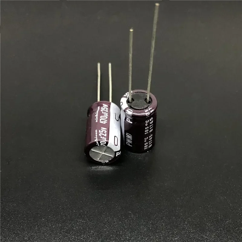 10pcs/100pcs 470uF/25V NICHICON PW Series 10x16mm Low Impedance 25V470uF Aluminum Electrolytic Capacitor