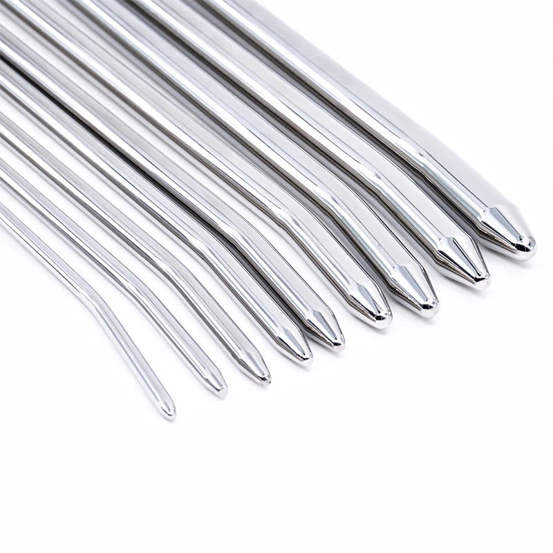 4-12mm 9 Size Stainless Steel Metal Urethral Sound Catheter Horse Eye Stimulation Penis Plug Sex Toys For Man Gay Dilator kit