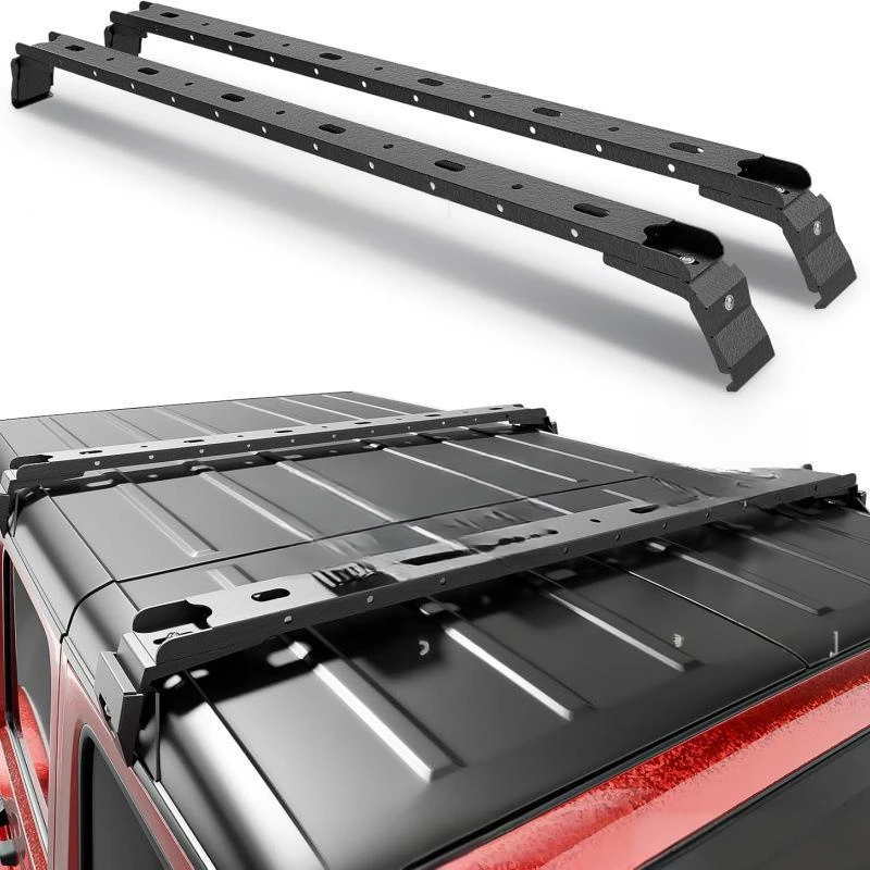 High Quality Steel Cross Bar Roof Rack Easy Install Accessories Suit Wrangler JK JL JT Vehicle Cargo Load
