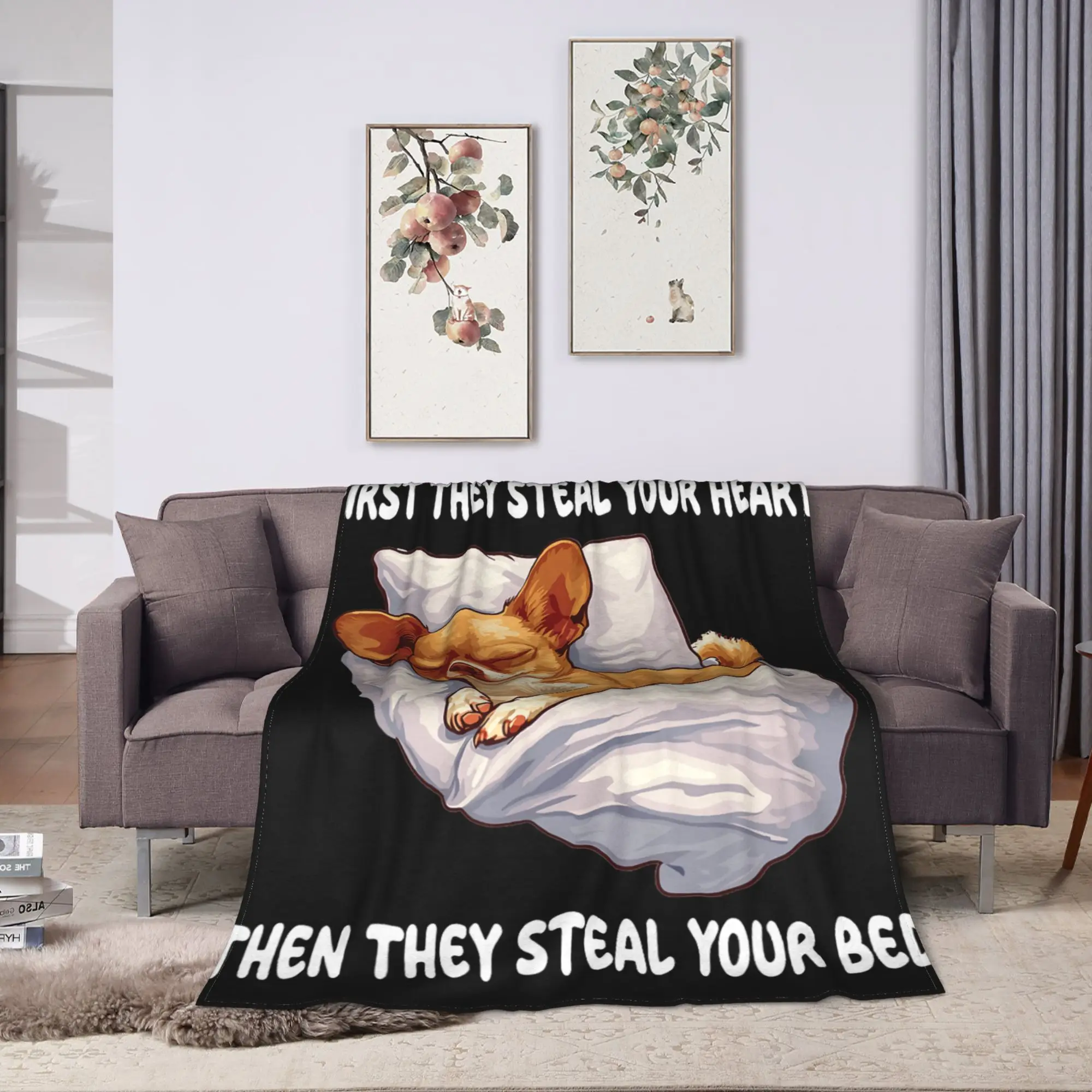Chihuahua Chiwawa Sleeping Pajamas Nightgown  Flannel Blanket Girls  Super Soft Bedding Throws Winter Living Room Bed Cover