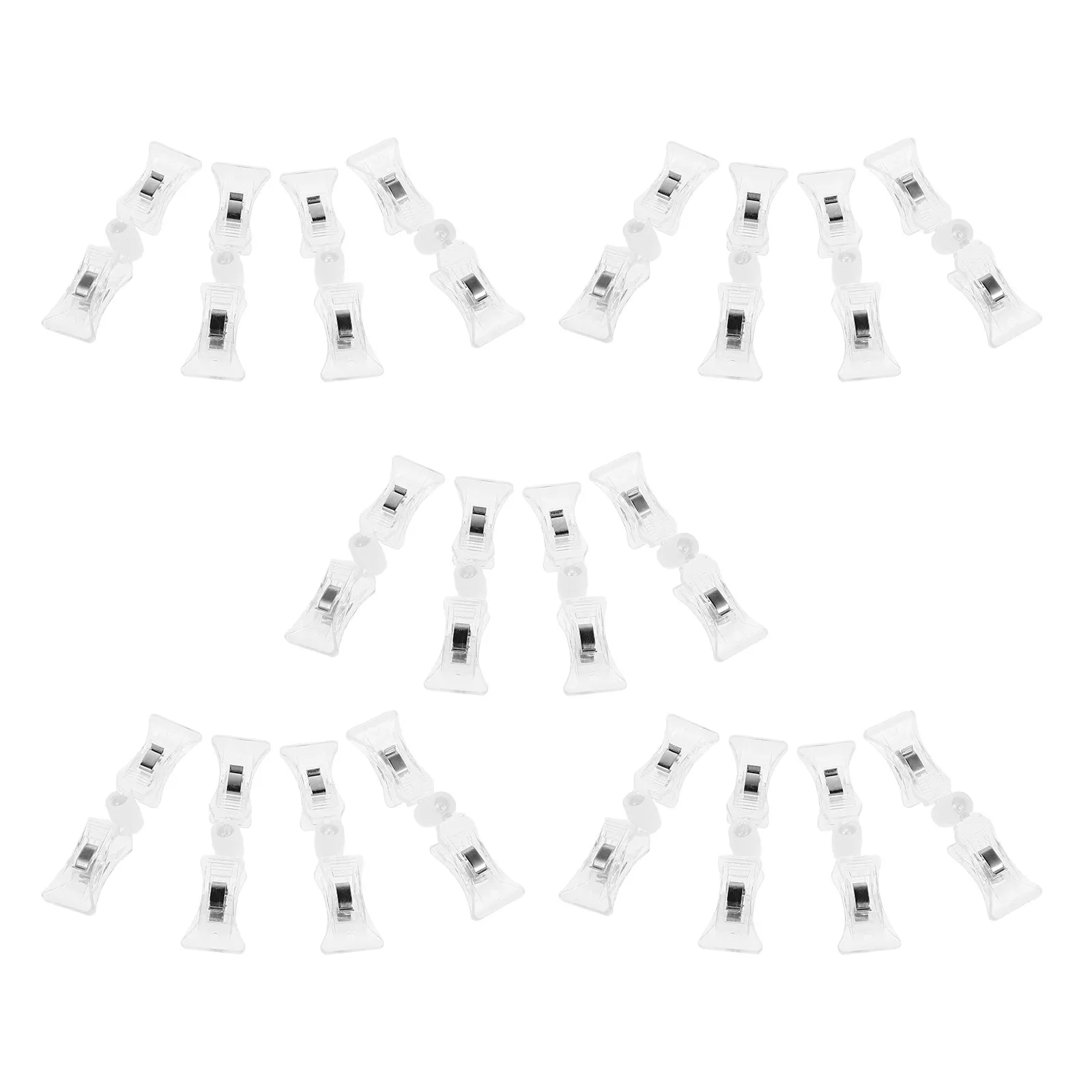 

20Pcs Rotatable Pop Clamp Clips Clear Plastic Sign Holder Shelf Price Tag Clip Display Retail Merchandise Holder
