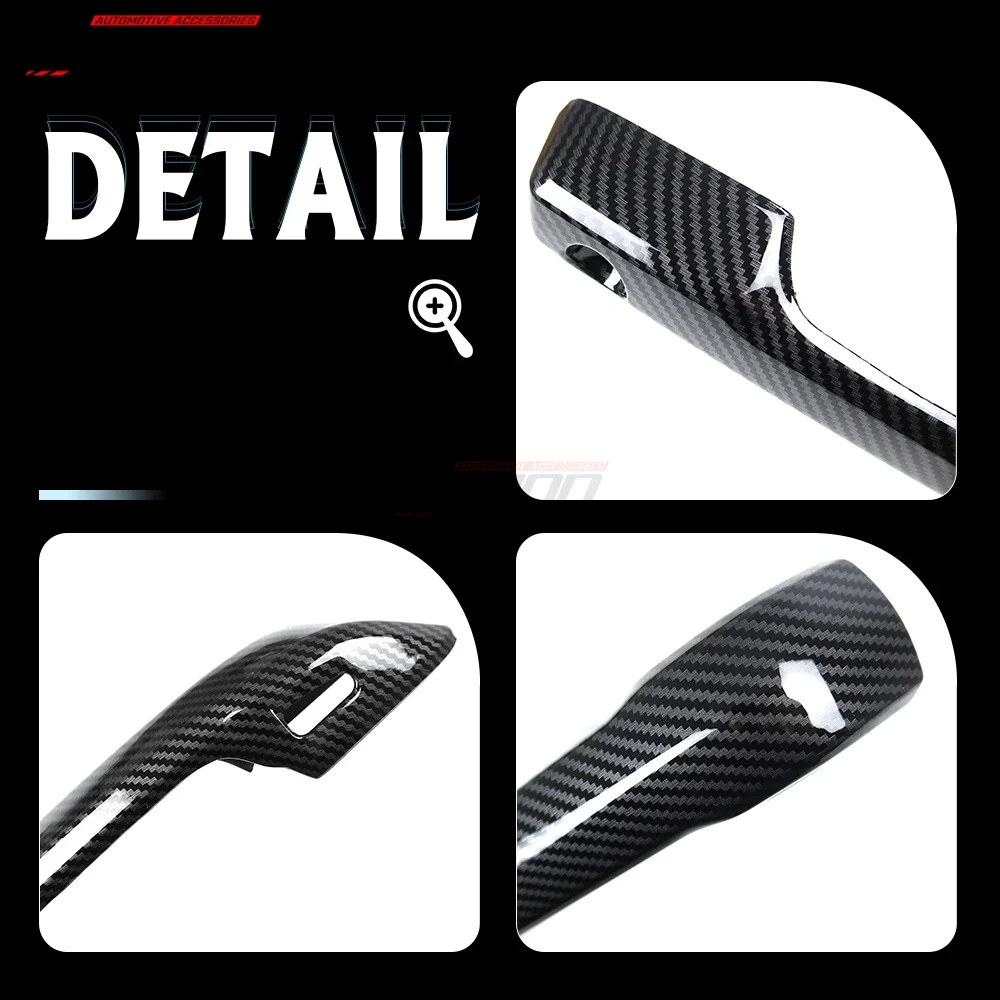 2024+ For Toyota Tacoma Sport SR SR5 Limitted Carbon Fiber Style Car Exterior Door Handle Protection Decoaration Trim