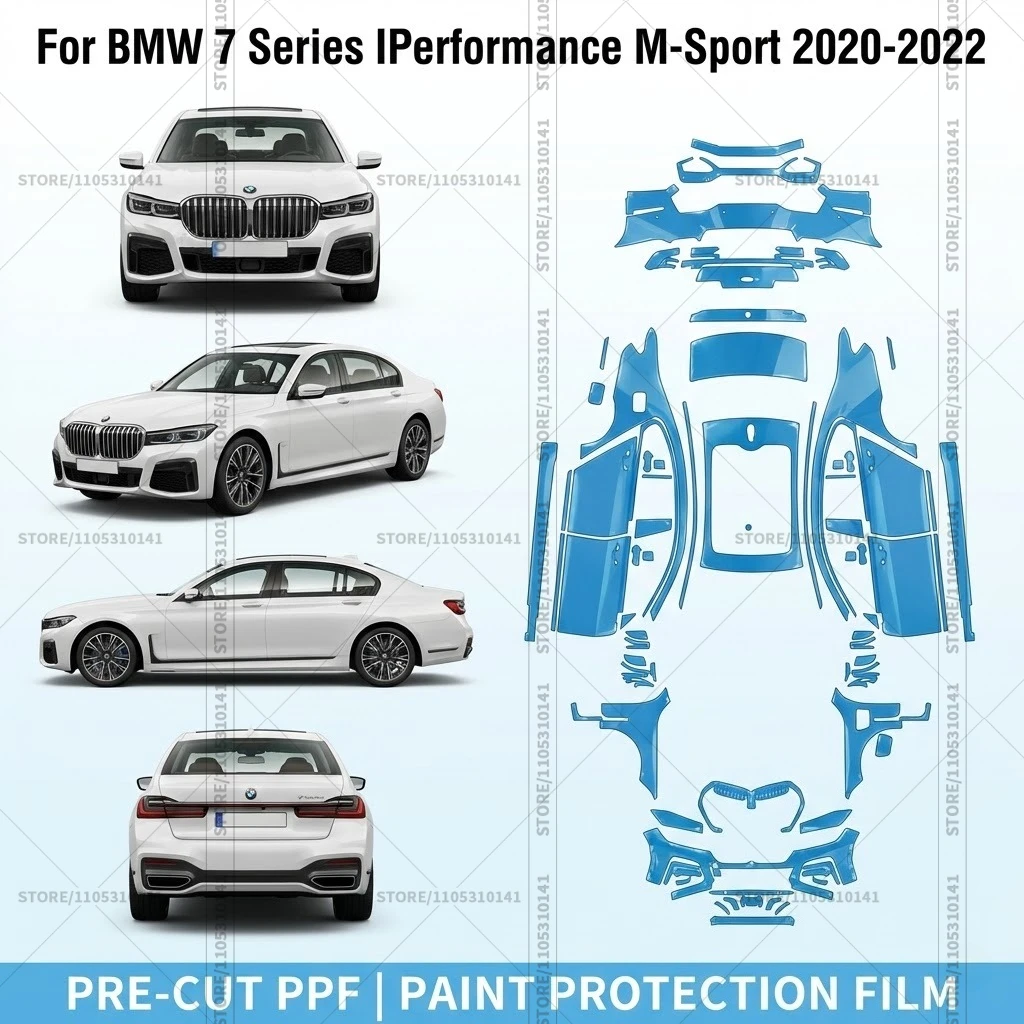 

For BMW 7 Series IPerformance M-Sport 2020-2022 Pre-Cut Paint Protection Film PPF Transparent Car Film Automotive PPF