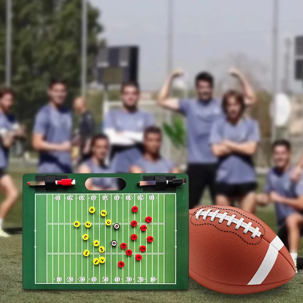 Magnetic Dry Erase Coach Board Double Sided Football Dry Erase Board Football Accessories for Sport Strategizing Techniques