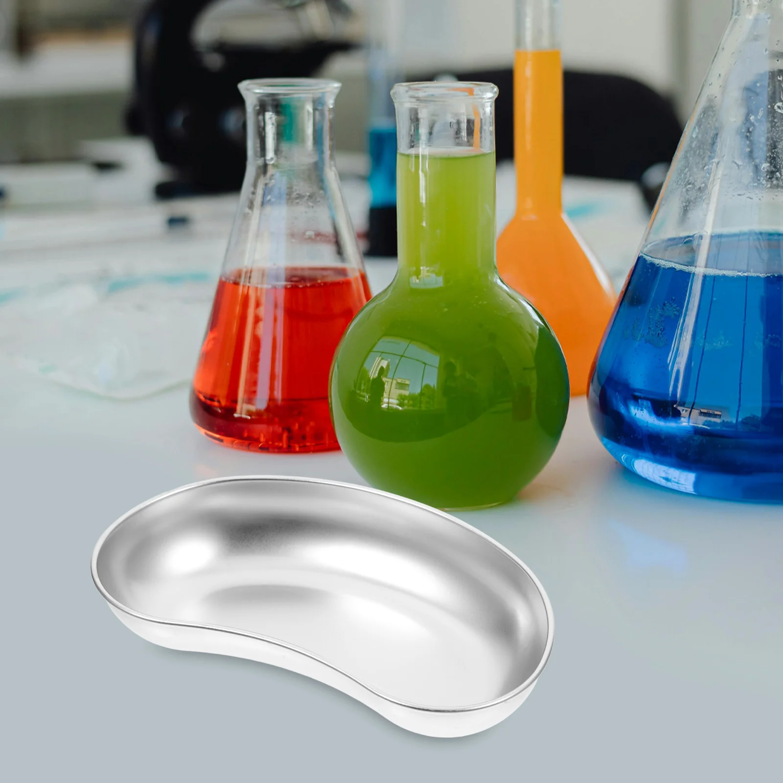 2pcs Stainless Steel Trays Dental Instruments Surgical Trays Emesis Basins Instrument Tray Experiment Trays