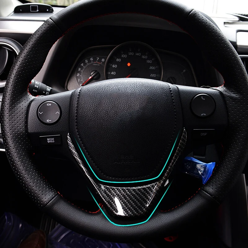 For Toyota Corolla 2014 2015 2016 ABS Inner Steering Wheel Decoration Cover Trim Car styling Accessories 1PCS