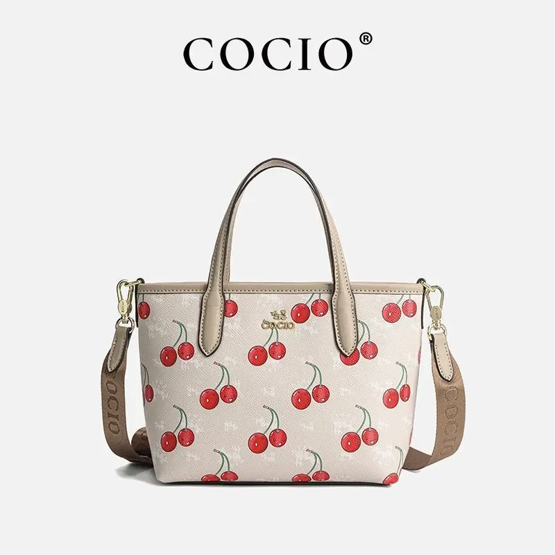 

Новая дизайнерская сумка COCIO из серии Little Cherry, ручная корзина для овощей, элегантная маленькая сумка, модная сумка для поездок на работу, бесплатная доставка.