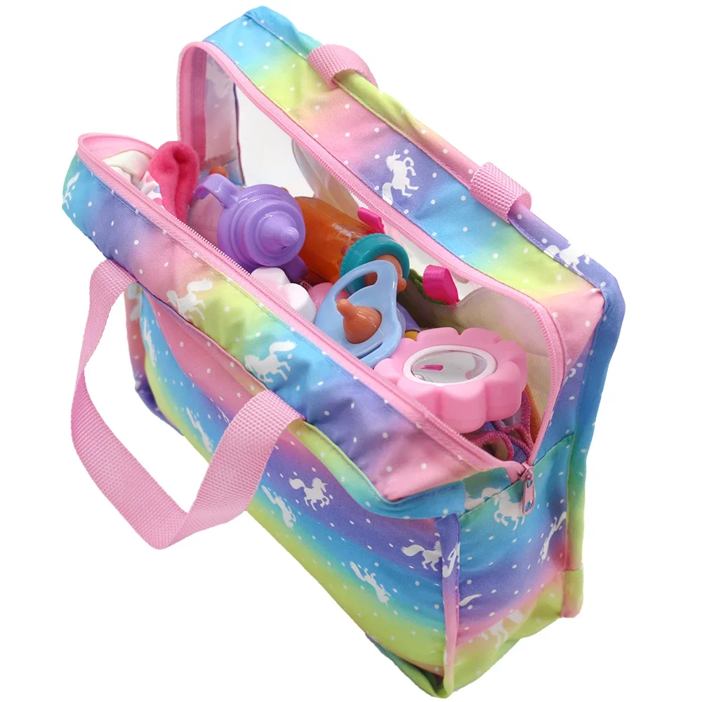 Sac à dos de transport pour poupées de 43cm pour fille, accessoires de 18 pouces