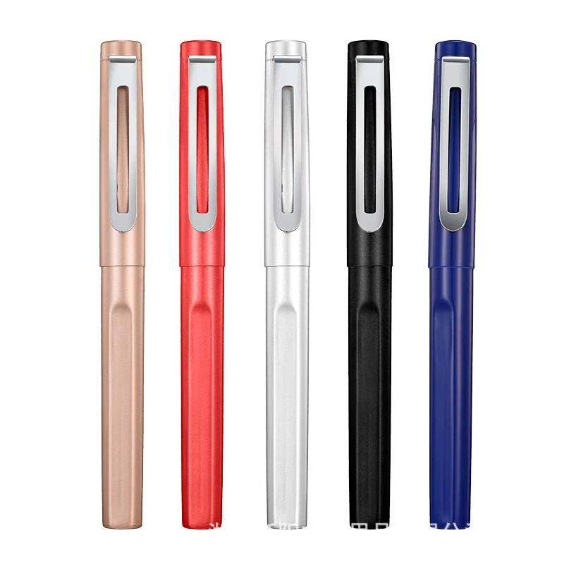 Simple Metal Signature Pen Creative Personalized Gift Pen Custom Logo Student Ballpoint Pen Office Supplies School Stationery