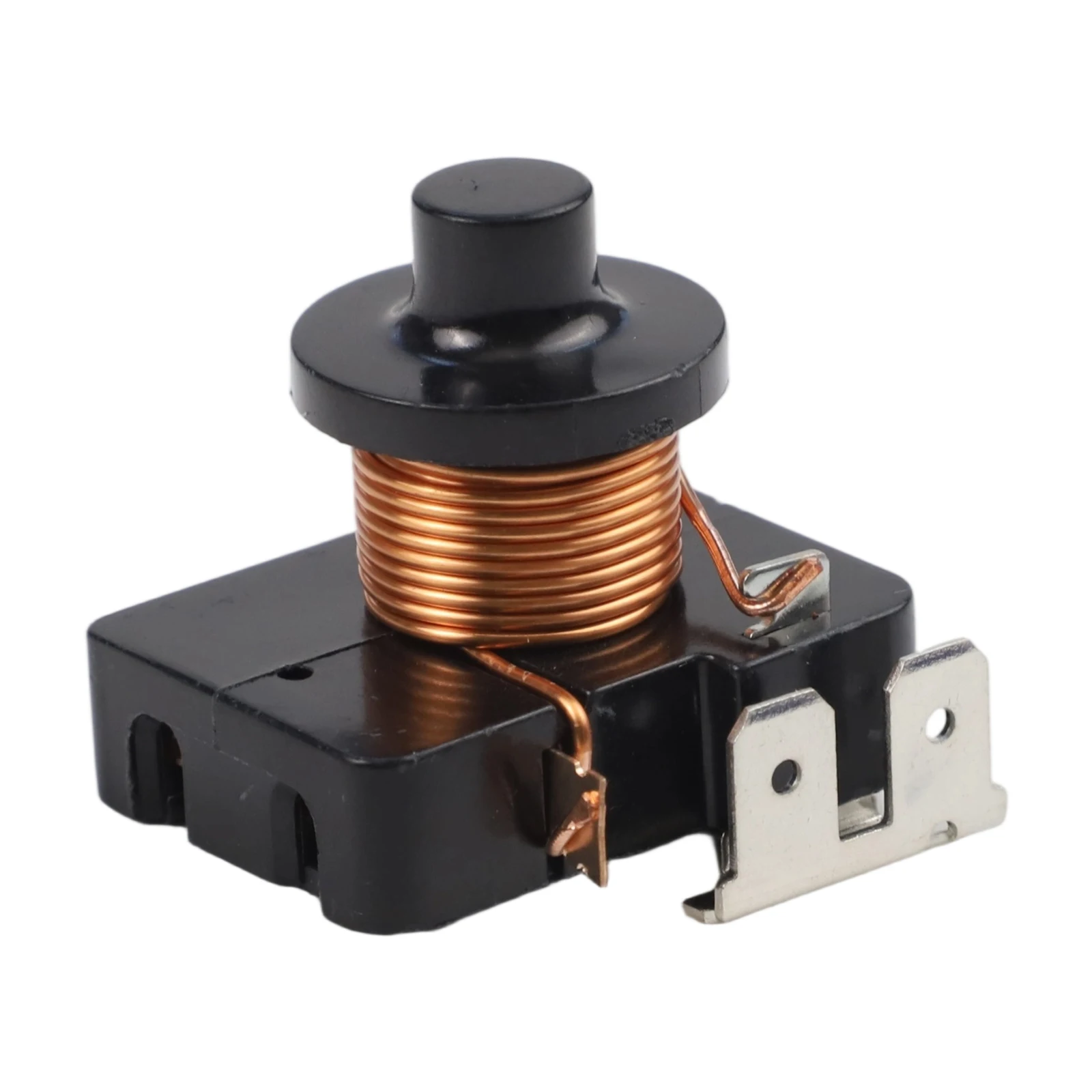 Three-Plug Refrigerator Compressor Start Relay 1/5 1/6 1/3 1/2HP Compatible Black Starter for Cooling System Replacement