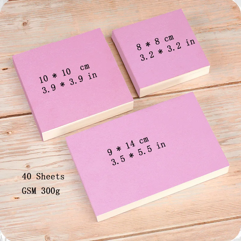 Imagem -06 - Mini Portátil Aquarela Pintura Livro Papel Grosso Bolso Sketchbook Pequeno Livro de Desenho Arte Suprimentos 300g Rosa