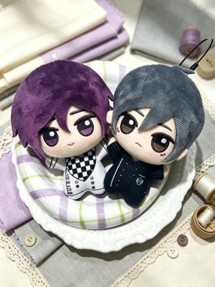 Danganronpa Kokichi Oma Shuichi Saihara 10cm bawełniany brelok z postacią z anime, pluszowy wisiorek, zabawka kolekcjonerska, prezent dla fanów anime (Photo 2-piece set) — Zdjęcie 2 z 2