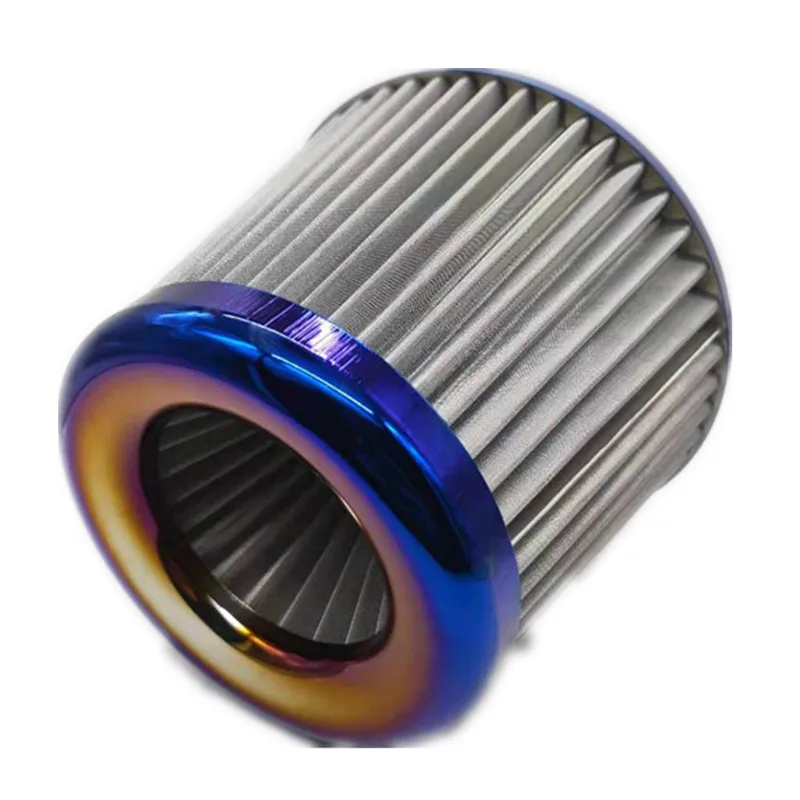 76MM 3-Inch Car Baking Blue Air Filter High Flow Intake Filter Intake Filter Sports Power Mesh Cover Cold Air Intake Kit